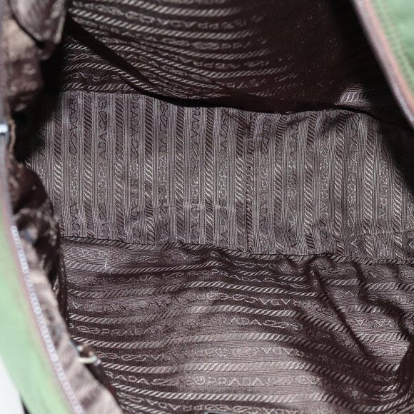 PRADA Hand Bag Nylon Khaki Auth ac2986 - Picture 10 of 16